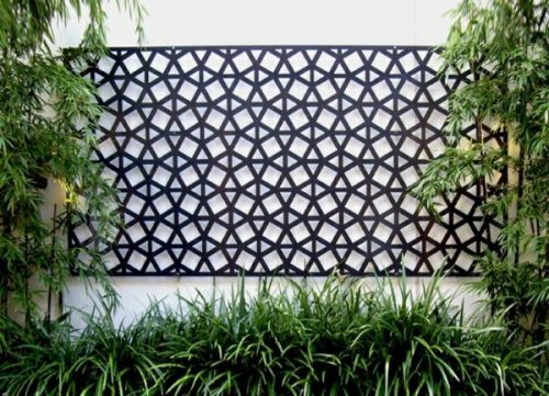garten mauer beton weis holz details